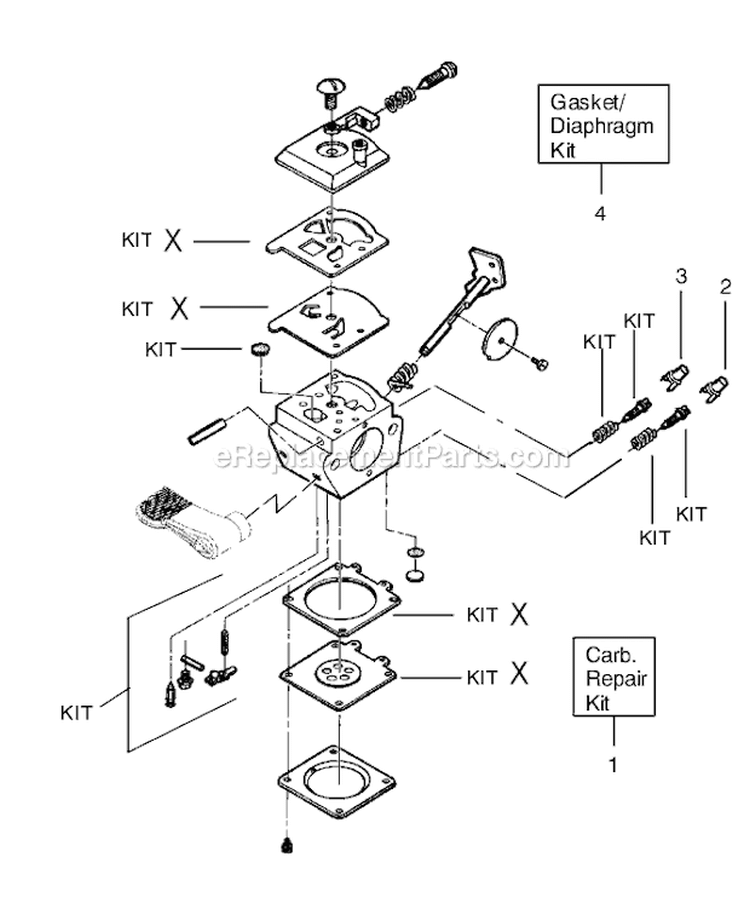 Page C Diagram and Parts List for 31WG  Weed Eater Trimmer
